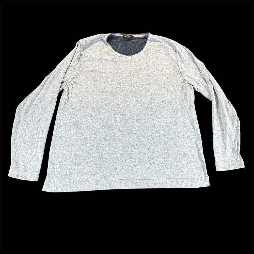 BOTTEGA Cortigiano Sz L Men's Soft Sweater Sweatshirt Long Sleeve Gray AS IS